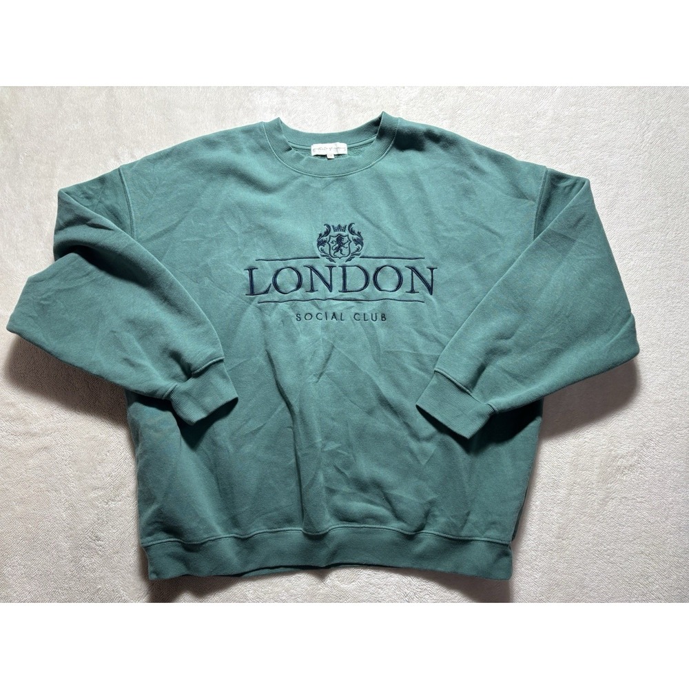 London State Of Mind Sweatshirt Green Long Sleeve Size XXL
